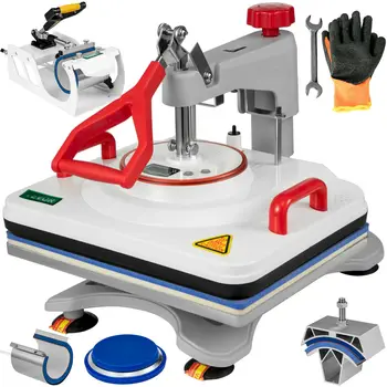 VEVOR Upgraded 5-IN-1 Heat Press Machine 12x15 Inch Sublimation Multifunctional Digital Hat Mug Cap Plate T-shirts Heat Transfer
VEVOR Upgraded 5-IN-1 Heat Press Machine 12x15 Inch Sublimation Multifunctional Digital Hat Mug Cap Plate T-shirts Heat Transfer