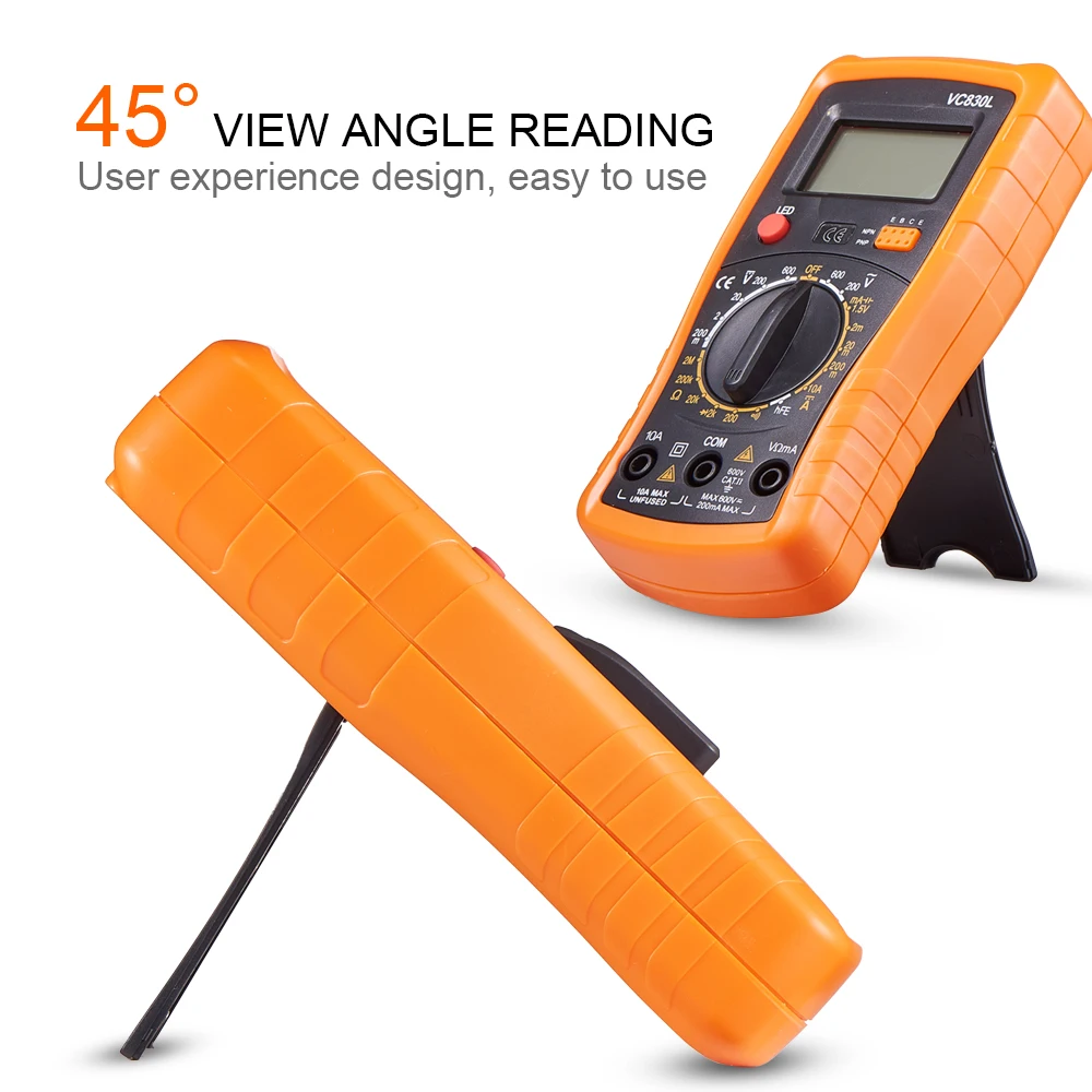 QHTITEC Professional Digital Multimeter Electric Portable Ammeter Voltmeter Resistance Capacitance AC/DC Tester LCD Display
QHTITEC Professional Digital Multimeter Electric Portable Ammeter Voltmeter Resistance Capacitance AC/DC Tester LCD Display