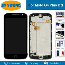 Ensemble écran tactile LCD de remplacement, 5.5 pouces, avec châssis, pour Motorola Moto G4 plus=