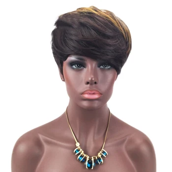 Highlight Wigs for Women Short Hair Synthetic Hairstyles Wigs Afo Black Peruca High Temperature Fiber for White and Black Woman
Highlight Wigs for Women Short Hair Synthetic Hairstyles Wigs Afo Black Peruca High Temperature Fiber for White and Black Woman