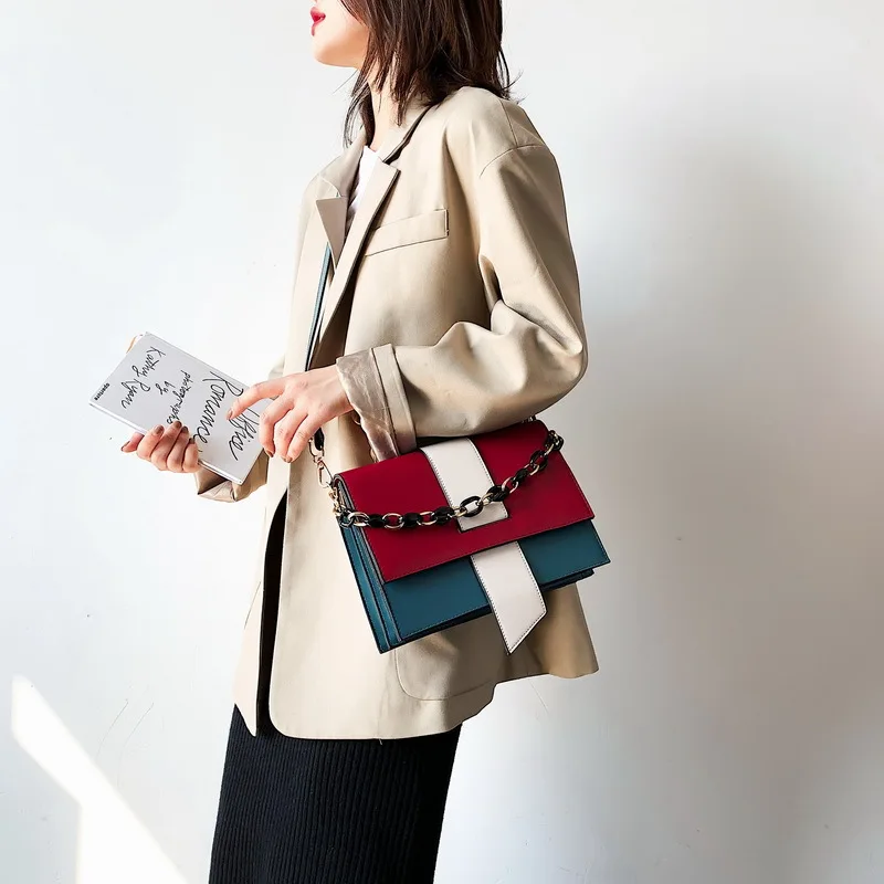 Fashion Sense Bag Women's 2019 New Style Fashion Korean-style Chain Versatile Contrast Color Square Sling Bag Western Style Cros
Fashion Sense Bag Women's 2019 New Style Fashion Korean-style Chain Versatile Contrast Color Square Sling Bag Western Style Cros