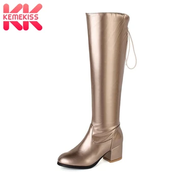 KemeKiss Plus Size 32-45 Women Knee High Boots Chunky Heel Zipper Winter Shoes Women Sexy Ladies Fashion Long Boots Footwear
KemeKiss Plus Size 32-45 Women Knee High Boots Chunky Heel Zipper Winter Shoes Women Sexy Ladies Fashion Long Boots Footwear