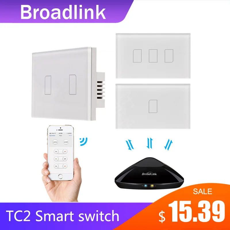Broadlink TC2 1/2/3Gang 433MHZ Connection Wall Touch Panel Light Switch Remote Control US Standard For Smart Home System 2019New
Broadlink TC2 1/2/3Gang 433MHZ Connection Wall Touch Panel Light Switch Remote Control US Standard For Smart Home System 2019New