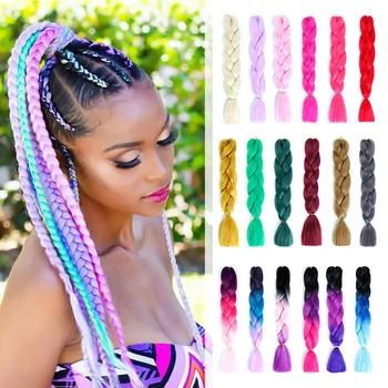 HUAYA African Women's colored Hair Extensions Braids Ombre Color long Jumbo Braids Crochet Synthetic Braids 24" length
HUAYA African Women's colored Hair Extensions Braids Ombre Color long Jumbo Braids Crochet Synthetic Braids 24" length
