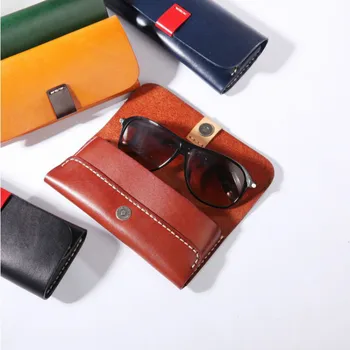 Pure Hand-made Imported Vegetable Tanned Cowhide Glasses Case Patchwork Multi-colors Sunglasses Box Snap Closure
Pure Hand-made Imported Vegetable Tanned Cowhide Glasses Case Patchwork Multi-colors Sunglasses Box Snap Closure