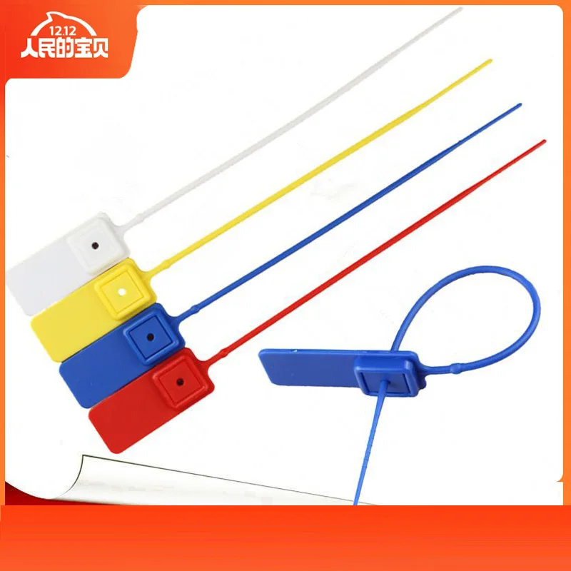 100Pcs Disposable Plastic Security Seals Custom Garment Tag Cable Tie Label for Logistics Container Clothes Shoes 180mm/7.1
100Pcs Disposable Plastic Security Seals Custom Garment Tag Cable Tie Label for Logistics Container Clothes Shoes 180mm/7.1