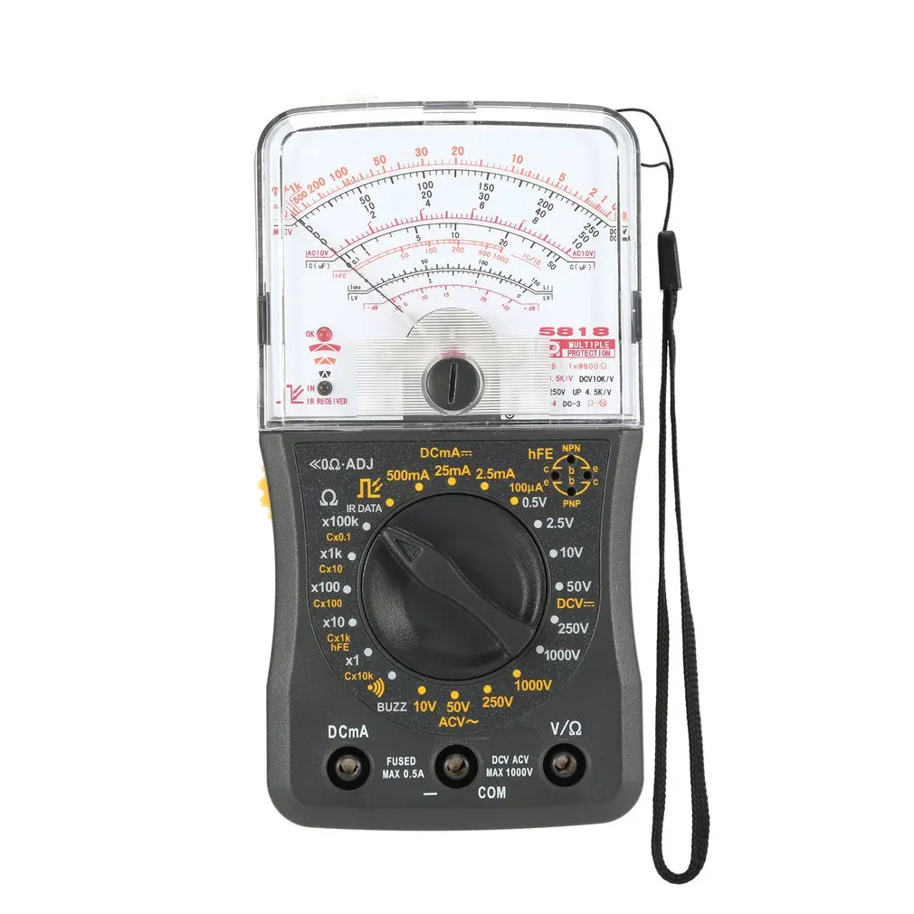 Mini Handheld Analog Multimeter AC/DC Voltmeter Ammeter Resistance Continuity Capacitance Fuse & Diodes Tester
Mini Handheld Analog Multimeter AC/DC Voltmeter Ammeter Resistance Continuity Capacitance Fuse & Diodes Tester