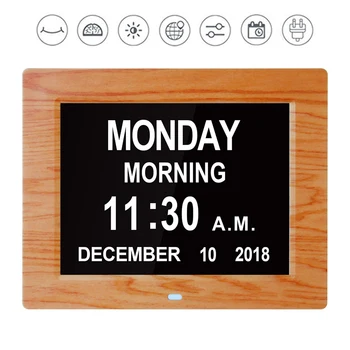 Digital Calendar Day Clock Electronic Date Time Display Large LED Alarm Clock 8" Gifts for Seniors Memory Loss Elderly Dementia
Digital Calendar Day Clock Electronic Date Time Display Large LED Alarm Clock 8" Gifts for Seniors Memory Loss Elderly Dementia