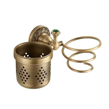 European style full brass hair dryer shelf vintage gold bathroom organizer hangers punched
European style full brass hair dryer shelf vintage gold bathroom organizer hangers punched