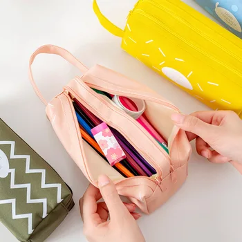 Simple Geometry Kawaii Pencil Case Color Canvas Stretch Double Layer Large Capacity Pen Box School Stationery For Girl Boy Gifts
Simple Geometry Kawaii Pencil Case Color Canvas Stretch Double Layer Large Capacity Pen Box School Stationery For Girl Boy Gifts