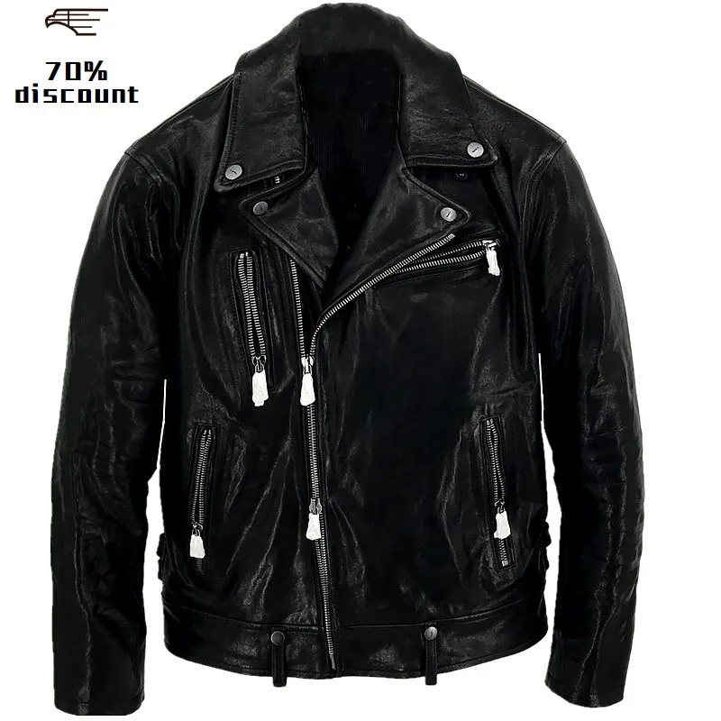 2020 Black Men Slim Fit Biker's Leather Jacket Plus Size XXXXL Genuine Sheepskin Spring Fashion Leather Coat FREE SHIPPING
2020 Black Men Slim Fit Biker's Leather Jacket Plus Size XXXXL Genuine Sheepskin Spring Fashion Leather Coat FREE SHIPPING