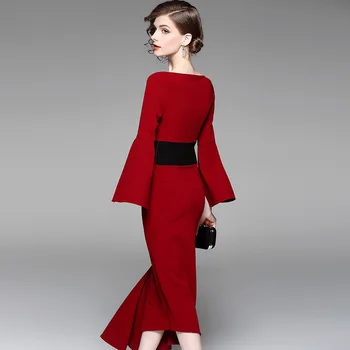 New irregular waist dress, medium length red banquet dress in 2020
New irregular waist dress, medium length red banquet dress in 2020