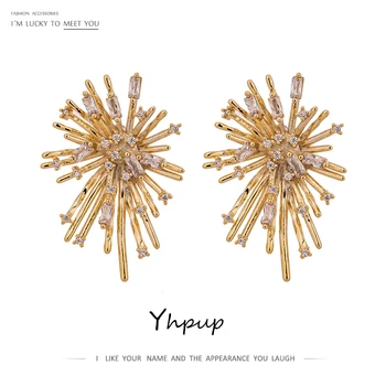 Yhpup New Delicate Bling Cubic Zirconia Stud Earrings Temperament Geometric Earrings Jewelry бижутерия для женщин Gift 2020
Yhpup New Delicate Bling Cubic Zirconia Stud Earrings Temperament Geometric Earrings Jewelry бижутерия для женщин Gift 2020