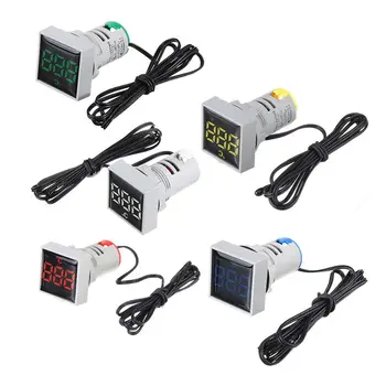 Mini Crystal Film Square LED Digital Thermometer Signal Light AC 50-380V 220V Temperature Meter Indicator -20-200 1m Sensor 
Mini Crystal Film Square LED Digital Thermometer Signal Light AC 50-380V 220V Temperature Meter Indicator -20-200 1m Sensor