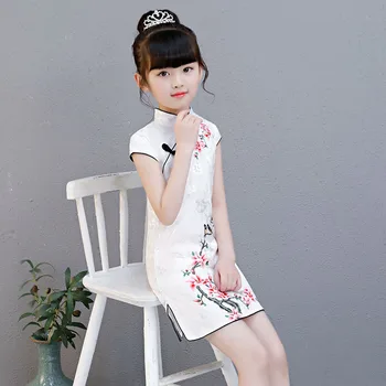 Chinese Traditional Style Girls Cheong-sam Baby Dress Summer Casual Dresses Children Perform Qipao Party Dress
Chinese Traditional Style Girls Cheong-sam Baby Dress Summer Casual Dresses Children Perform Qipao Party Dress