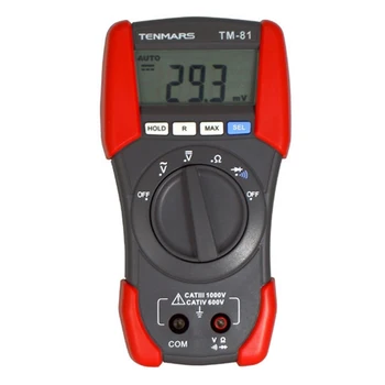 TENMARS TM-81 Efficient and Professional Digital Multimeter LCD Display with Maximum Reading of 1999.Auto Power off (15 Minutes)
TENMARS TM-81 Efficient and Professional Digital Multimeter LCD Display with Maximum Reading of 1999.Auto Power off (15 Minutes)