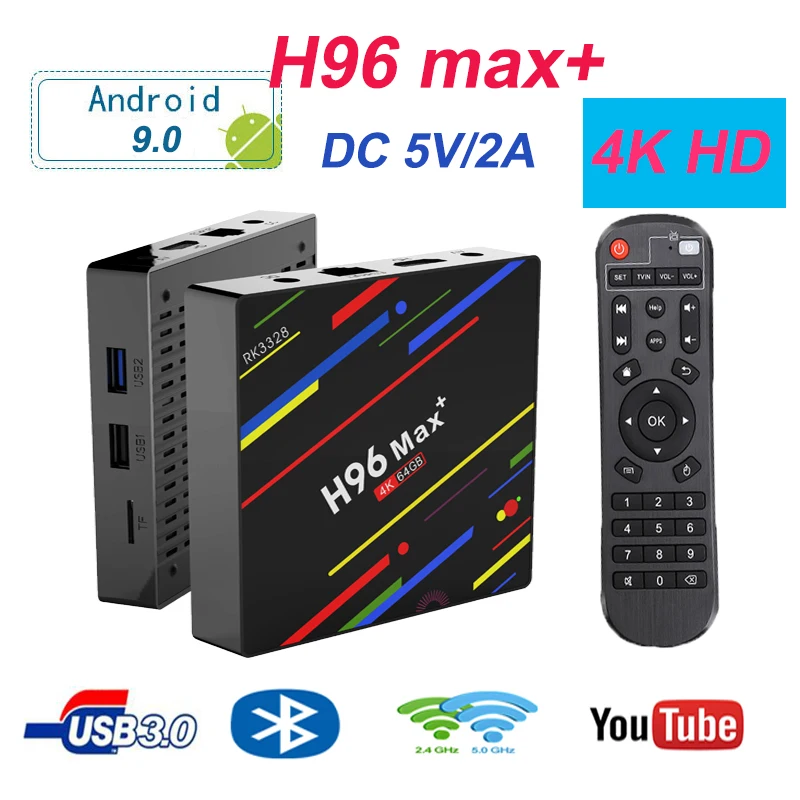 H96 max RK3328 in set top boxes Android 9.0 Support AV WiFi 2.4G+5G Bluetooth Wireless Media Player supports iptv subscription
H96 max RK3328 in set top boxes Android 9.0 Support AV WiFi 2.4G+5G Bluetooth Wireless Media Player supports iptv subscription