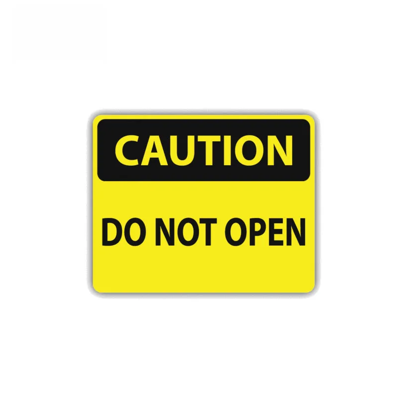 SZWL Caution Do Not Open Car Sticker Warning PVC Decal Waterproof Auto Decals,12cm*10cm
SZWL Caution Do Not Open Car Sticker Warning PVC Decal Waterproof Auto Decals,12cm*10cm