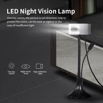 1080p Conference HD Webcam Video Webcam Clip-on Camera With Mic for Laptop Notebook Monitor
1080p Conference HD Webcam Video Webcam Clip-on Camera With Mic for Laptop Notebook Monitor