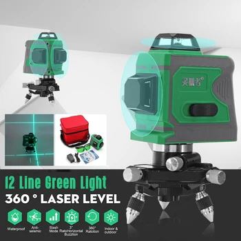 ZEAST 3D Laser Level 12 Lines Green Light Waterproof Auto Self Leveling System 360° Cross Rotary Measure Wavelength 532nm
ZEAST 3D Laser Level 12 Lines Green Light Waterproof Auto Self Leveling System 360° Cross Rotary Measure Wavelength 532nm