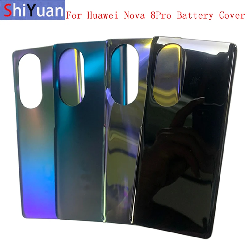 

Battery Case Cover Rear Door Housing Back Case For Huawei Nova 8Pro 5G Battery Cover Camera Frame Lens with Logo