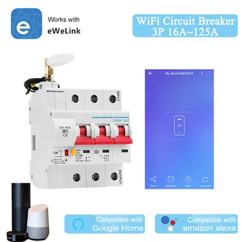 3P Smart MCB eWeLink WiFi Circuit Breaker 16A~125A MCB Compatible Alexa Google Home IFTTT Smart Home voice Remote Control
3P Smart MCB eWeLink WiFi Circuit Breaker 16A~125A MCB Compatible Alexa Google Home IFTTT Smart Home voice Remote Control