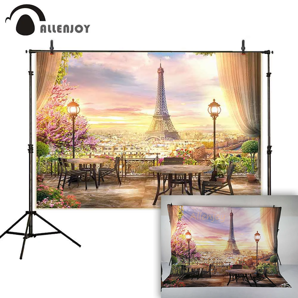 Allenjoy backgrounds for photography studio Eiffel Tower Paris view balcony flower sky city table spring backdrop photophone
Allenjoy backgrounds for photography studio Eiffel Tower Paris view balcony flower sky city table spring backdrop photophone