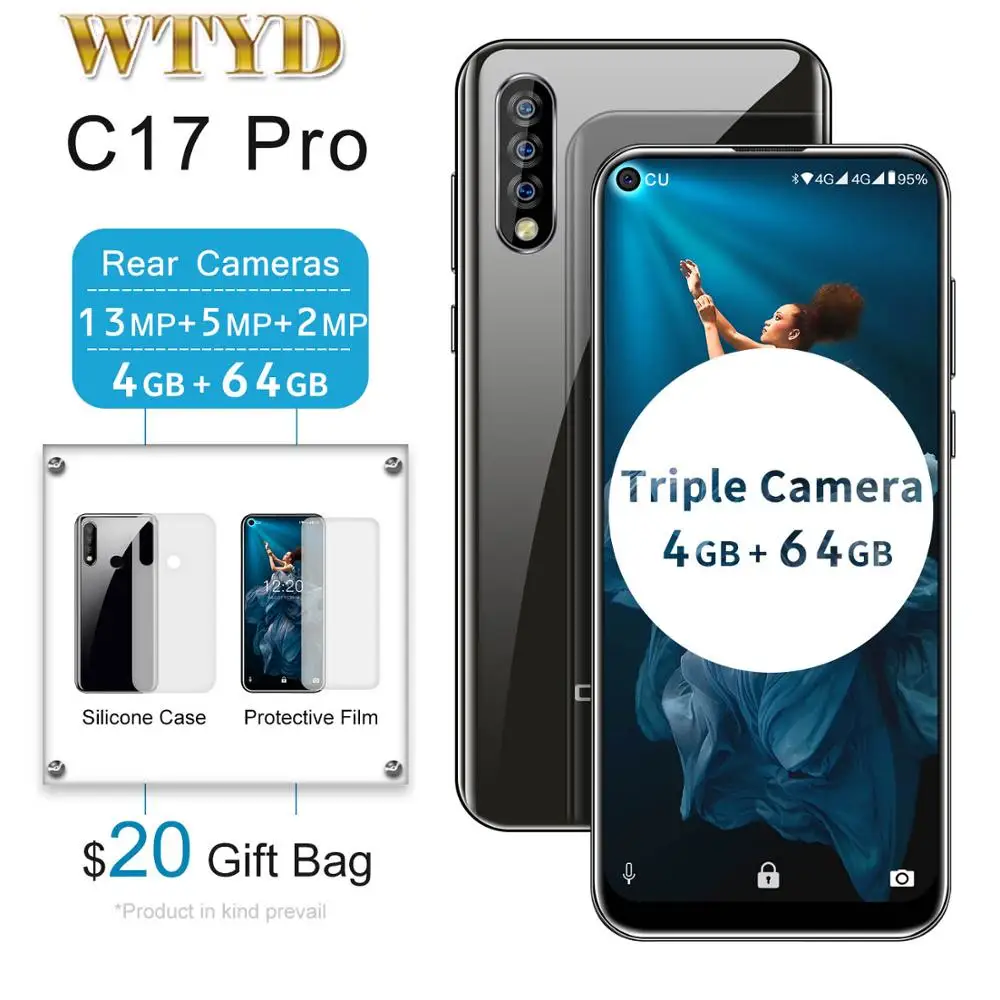 Смартфон OUKITEL C17 Pro на Android 6 35 восемь ядер экран 9 0 дюйма 4 Гб + 64 ГБ|Смартфоны| |