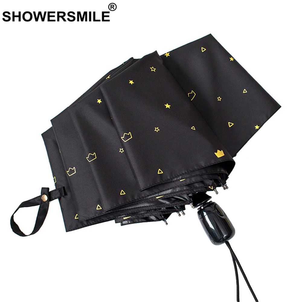 SHOWERSMILE Umbrella Rain Women Black Umbrella Female Folding Automatic Star Crown Print Uv Protection Parasol Guarda Chuva
SHOWERSMILE Umbrella Rain Women Black Umbrella Female Folding Automatic Star Crown Print Uv Protection Parasol Guarda Chuva