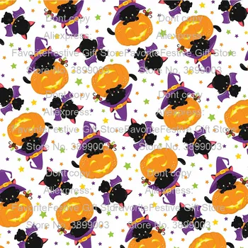 Happy Halloween Pumpkin Lamp Ghost Bat and Star Black witch hat Fabric DIY sewing Clothing Tissue Telas Patchwork
Happy Halloween Pumpkin Lamp Ghost Bat and Star Black witch hat Fabric DIY sewing Clothing Tissue Telas Patchwork