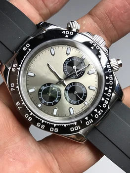 Silver AAA quality watch Men automatic mechanical sweeping movement rubber strap luxury brand Watches day-Tona
Silver AAA quality watch Men automatic mechanical sweeping movement rubber strap luxury brand Watches day-Tona