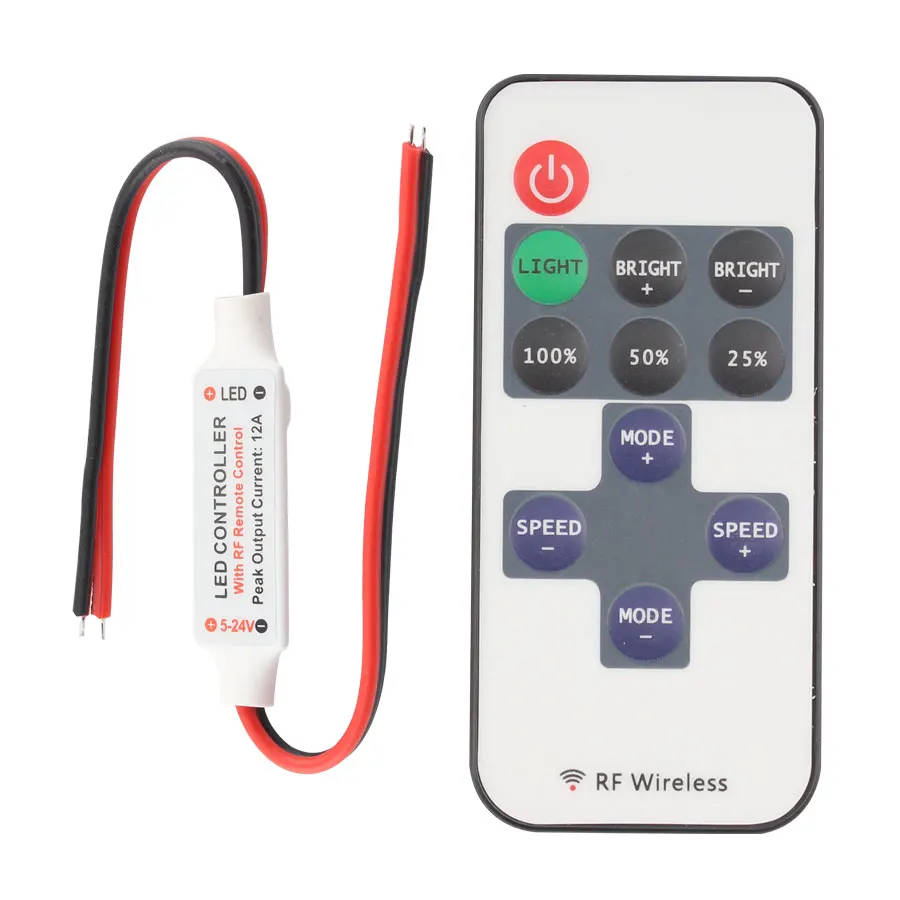 DC 5V-24V LED RF Wireless Mini Remote Controller Dimmer RF Wireless Remote Controllers For LED Light SMD 5050 2835 RGB Strip
DC 5V-24V LED RF Wireless Mini Remote Controller Dimmer RF Wireless Remote Controllers For LED Light SMD 5050 2835 RGB Strip