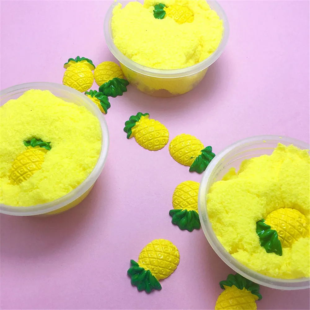 Slime DIY Soft Cotton 100ML Mixing Cloud Pineapple Scented Stress Kids Crystal Clay Toy Jouets pour enfants 2019 | Игрушки и хобби