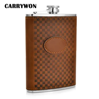 CARRYWON 9 oz Alcohol Flask Brown Grid Pattern PU Leather Stainless Steel Mini Hip Flask Camp Outdoor Portable Hip Flask
CARRYWON 9 oz Alcohol Flask Brown Grid Pattern PU Leather Stainless Steel Mini Hip Flask Camp Outdoor Portable Hip Flask