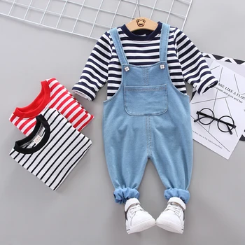 Autumn Baby Boy Clothes Children Casual Striped Long Sleeve Strap Rompers Pants 2Pcs/set Toddler Cotton Clothing Kids Tracksuits
Autumn Baby Boy Clothes Children Casual Striped Long Sleeve Strap Rompers Pants 2Pcs/set Toddler Cotton Clothing Kids Tracksuits