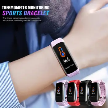Smart Bracelet Durable Waterproof Multifunctional Body Temperature Measurement Wristband Sports Health Detection Monitor
Smart Bracelet Durable Waterproof Multifunctional Body Temperature Measurement Wristband Sports Health Detection Monitor