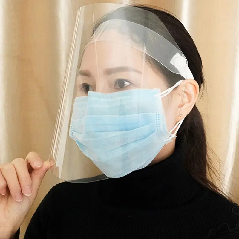 

Spring Protective Cover Transparent Mask Protective Face Shield Transparent PVC Anti-fog Saliva And Germs Protection