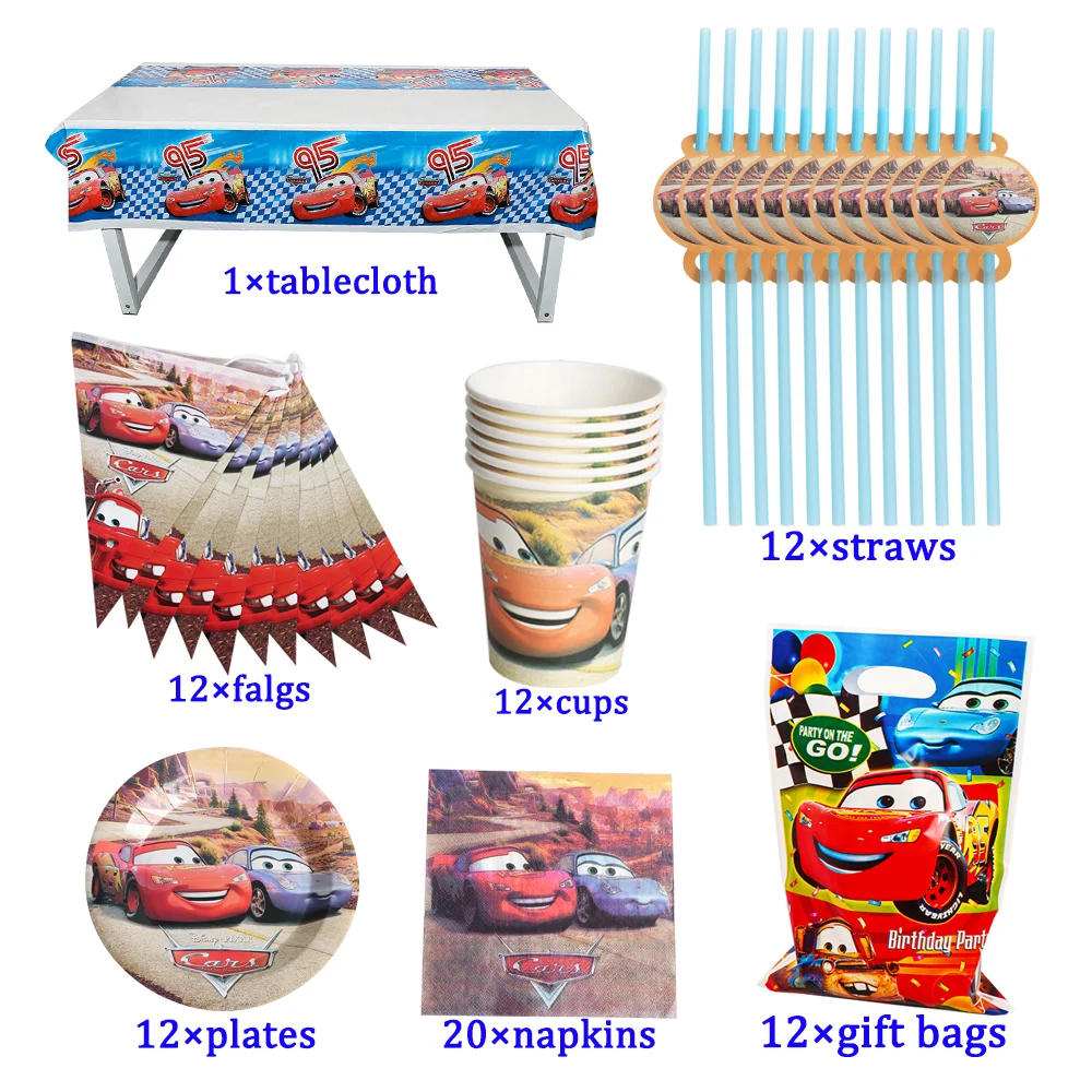Disney McQueen Cars Theme Boy Birthday Decorations Cup Plate Tablecloth 44/81/36/69/80Pcs Baby Shower Party Hot Sale Supplies
Disney McQueen Cars Theme Boy Birthday Decorations Cup Plate Tablecloth 44/81/36/69/80Pcs Baby Shower Party Hot Sale Supplies