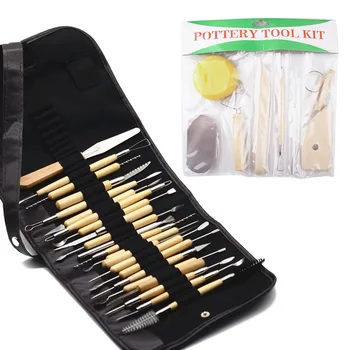 30pcs/set Clay Sculpture Tools DIY Pottery Art Clay Craft Sculpting Tool kit Pottery Ceramics Wooden Handle Modeling Clay Tools
30pcs/set Clay Sculpture Tools DIY Pottery Art Clay Craft Sculpting Tool kit Pottery Ceramics Wooden Handle Modeling Clay Tools