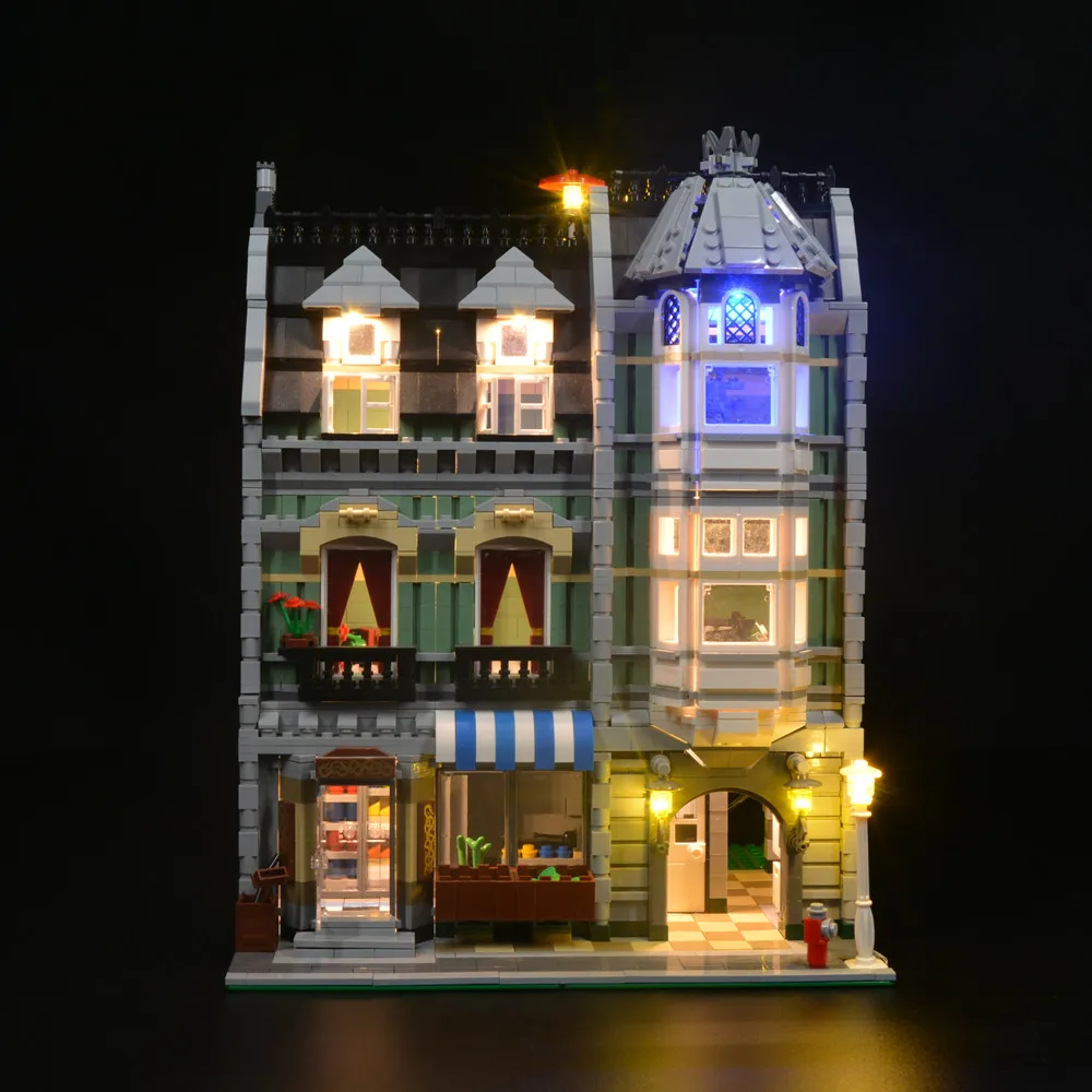 

LED Light Set For 10185 Green Grocer House Compatible With 15008 DIY Toys Blocks Bricks Only Lighting Kit Not Include Model