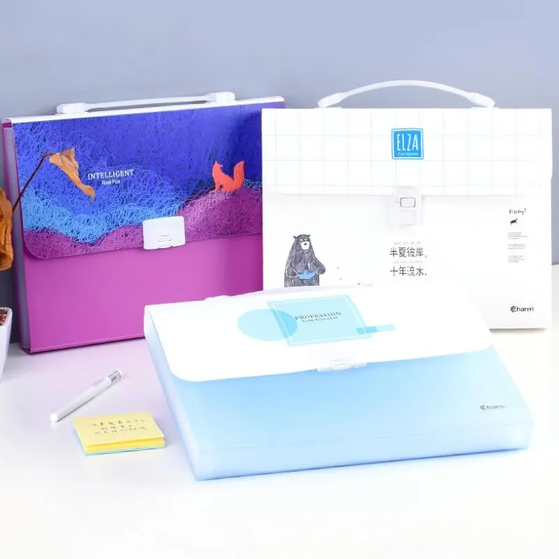 Hot New multi-layer PP art portable organ package student paper folder information buckle A4 Filing storage 13 into document bag
Hot New multi-layer PP art portable organ package student paper folder information buckle A4 Filing storage 13 into document bag