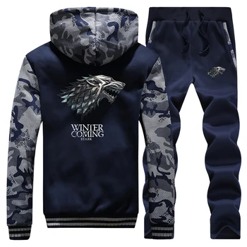 Game Of Thrones Mens Fleece Hoodies Pants 2piece Sets Fashion Winter Is Coming Camo Sweatshirt Casual Sportswear Sweatpants 
Game Of Thrones Mens Fleece Hoodies Pants 2piece Sets Fashion Winter Is Coming Camo Sweatshirt Casual Sportswear Sweatpants