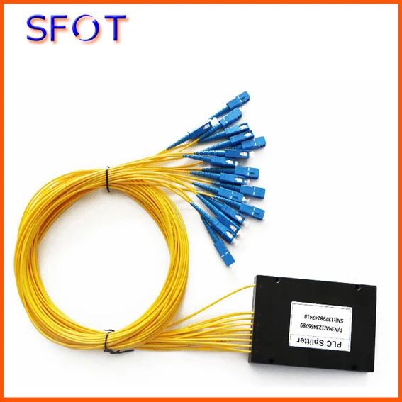 FTTH 1*16 PLC Fiber Optic Splitter, ABS Packing, with SC/PC SM connector, 2.0mm cable, 1m length, For GPON EPON
FTTH 1*16 PLC Fiber Optic Splitter, ABS Packing, with SC/PC SM connector, 2.0mm cable, 1m length, For GPON EPON