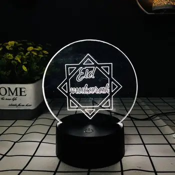 Creative 3D EID Mubarak LED Night Light Ramadan Acrylic Table Lamp Party Decor
Creative 3D EID Mubarak LED Night Light Ramadan Acrylic Table Lamp Party Decor