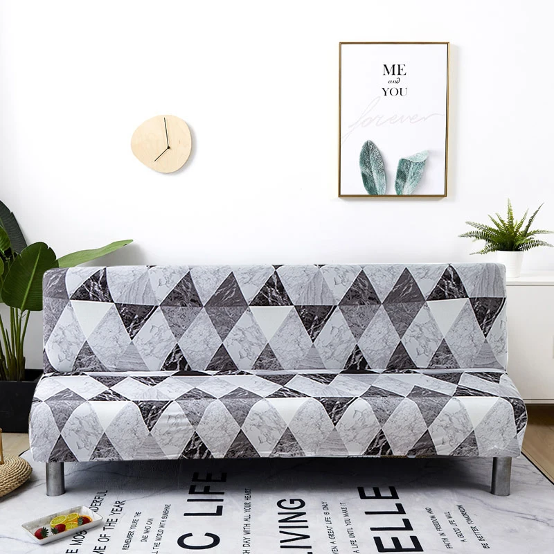 Housse extensible pour canapé et lit pliant, pour siège, sans accoudoirs, moderne, pour une longueur de 160 à 190cm, tout compris Housse extensible pour canapé et lit pliant, pour siège, sans accoudoirs, moderne, pour une longueur de 160 à 190cm, tout compris