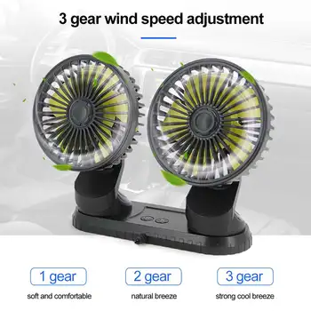 Double Headed Suction Cup Car Fan 360° Rotating 12V 24VUniversal Large Wind Three Speed Electric USB Car Cooling Fan Low Noise
Double Headed Suction Cup Car Fan 360° Rotating 12V 24VUniversal Large Wind Three Speed Electric USB Car Cooling Fan Low Noise