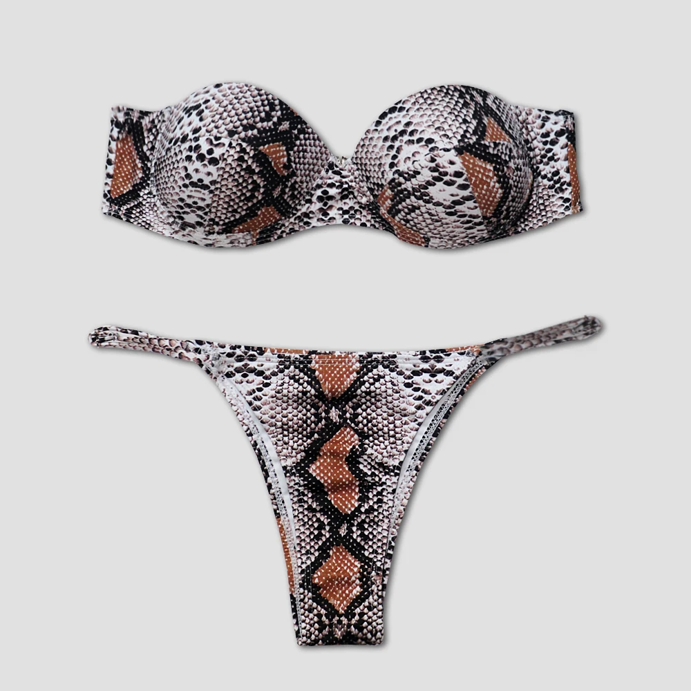 Snake Print Bikini Push up Swimsuit Female bathing suit String Thong Brazilian Bikini 2020 High cut Swimwear Women Beach Wear
Snake Print Bikini Push up Swimsuit Female bathing suit String Thong Brazilian Bikini 2020 High cut Swimwear Women Beach Wear