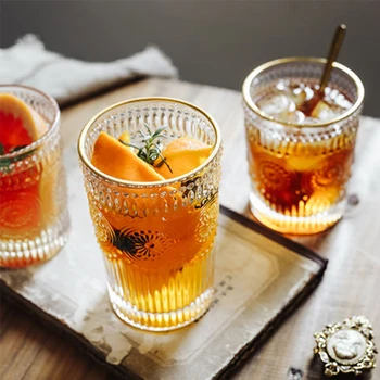 Wine Glass European-Style Retro Embossed Phnom Penh Sun Flower Glass Water Glass Heat-Resistant Breakfast Cup Fruit Decoration 
Wine Glass European-Style Retro Embossed Phnom Penh Sun Flower Glass Water Glass Heat-Resistant Breakfast Cup Fruit Decoration