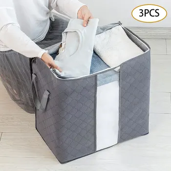 3pcs/set Foldable Quilt Clothes Storage Bags Anti-bacterial Quilt Clothes Wardrobe Closet Boxes Socks Blanket Bag Organizer
3pcs/set Foldable Quilt Clothes Storage Bags Anti-bacterial Quilt Clothes Wardrobe Closet Boxes Socks Blanket Bag Organizer