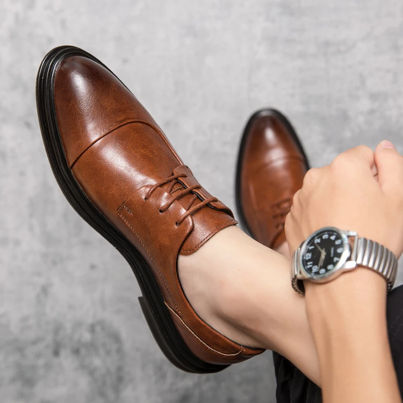 New Casual Shoes Men Balck Fashion Leather Shoes Big Size 38-45 Anti Slip Mens Oxfords Brown High Quality Luxury Oxfords
New Casual Shoes Men Balck Fashion Leather Shoes Big Size 38-45 Anti Slip Mens Oxfords Brown High Quality Luxury Oxfords